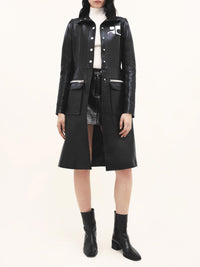 Manteau iconique en vinyle - Black