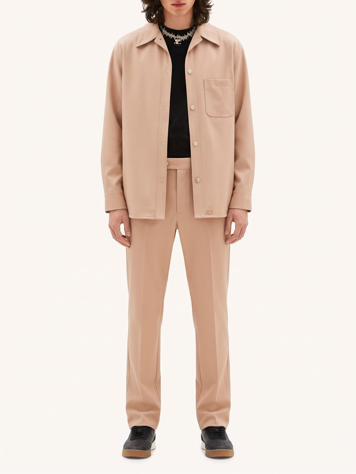 Chemise rétro Strap en sergé - Sand