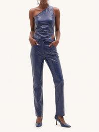 Pantalon 5 poches en vinyle - Ink