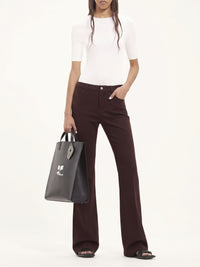 Pantalon ajusté Signature bootcut style 70's - Burgundy