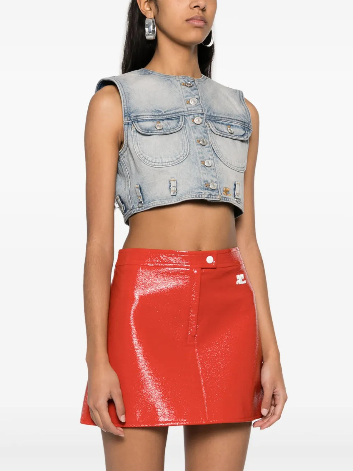 PRIX MARQUE : 120 / VESTE COURTE MULTIFLEX EN DENIM-34