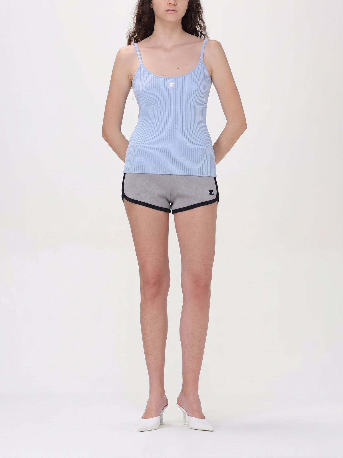 Mini short en jersey - Smocked Grey & Black