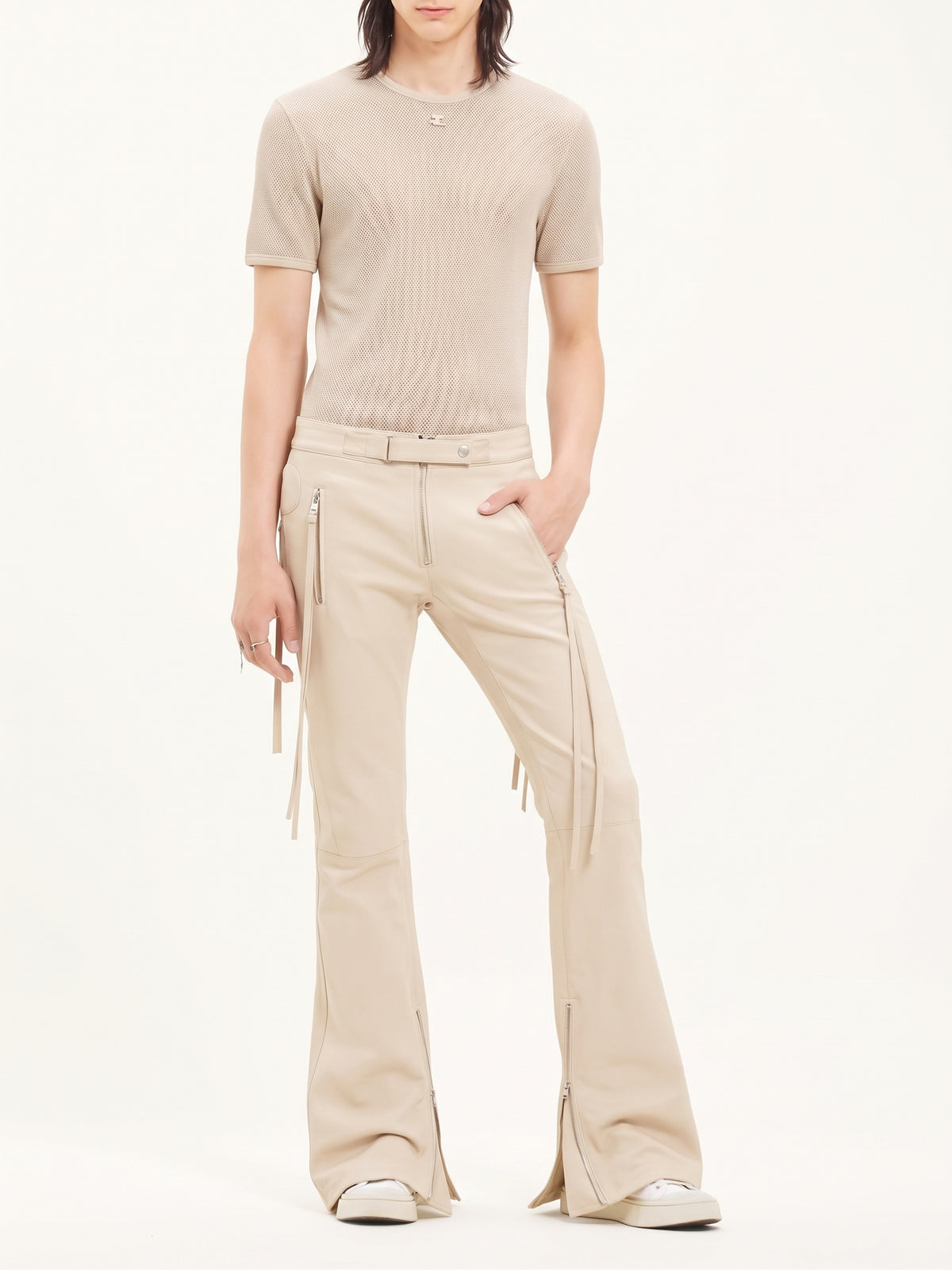 T-shirt AC logo en mesh - Sand