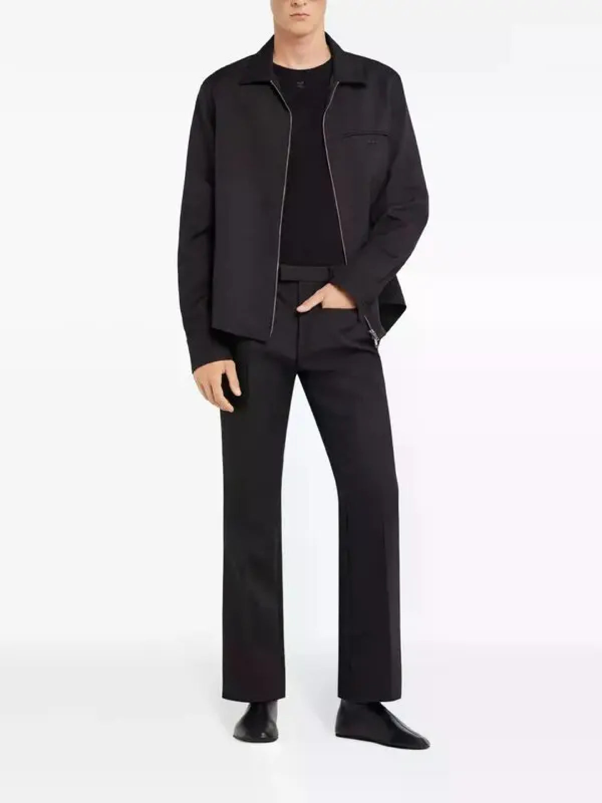 PRIX MARQUE : 150 / CHEMISE ZIPPÉE EN TWILL