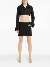 Mini jupe ceinturée - Black