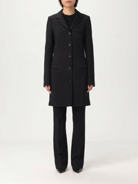 Manteau trapèze Héritage en laine - Black