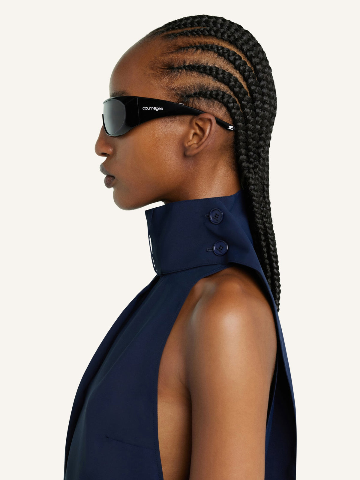PRIX MARQUE : 130 / BLOUSE COL FOULARD SANS MANCHES