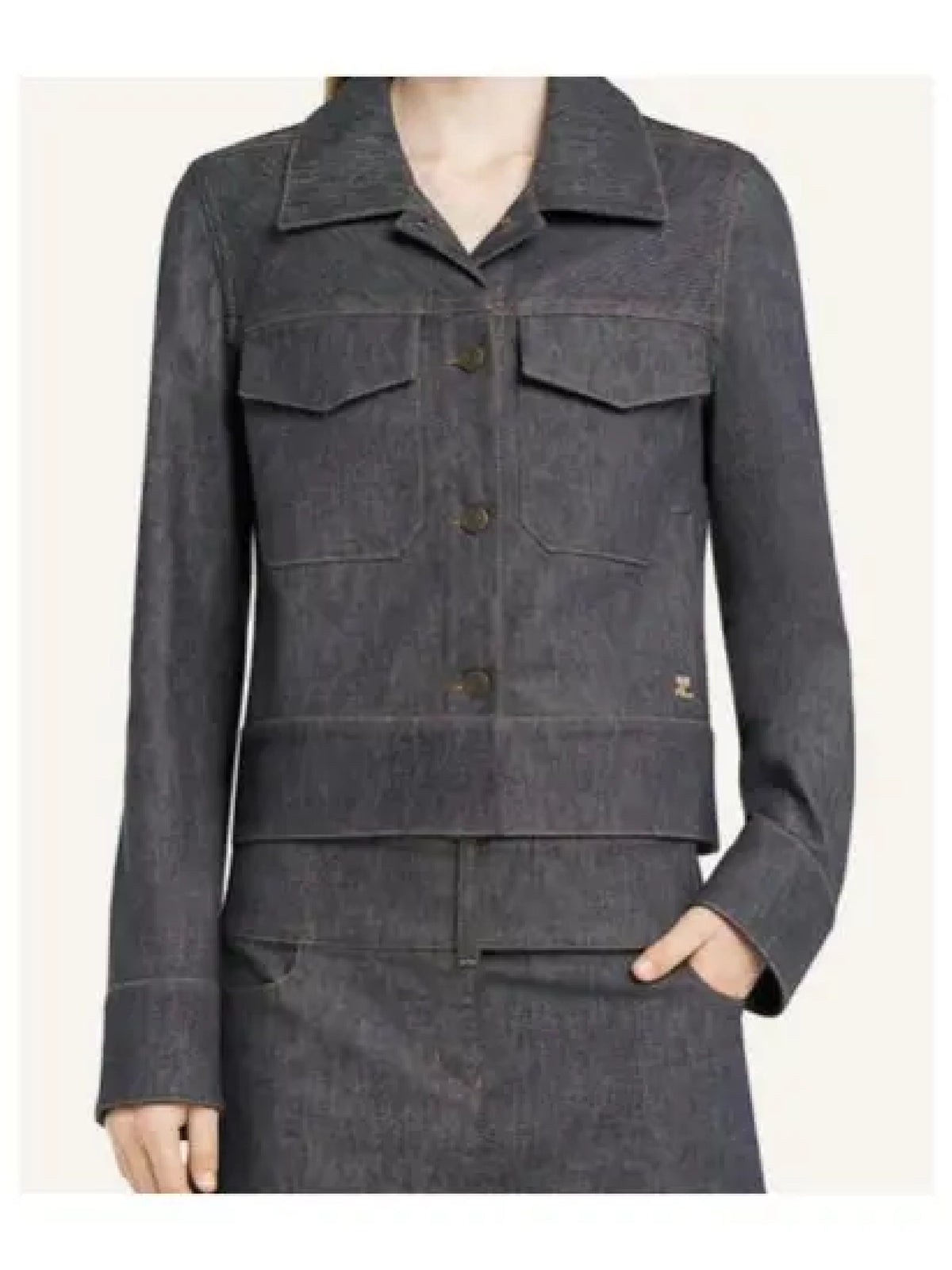 PRIX MARQUE : 190 / BLOUSON TRUCKER UTILITAIRE EN DENIM