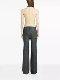 PRIX MARQUE : 120 / PANTALON BOOTCUT CEINTURÉ EN DENIM