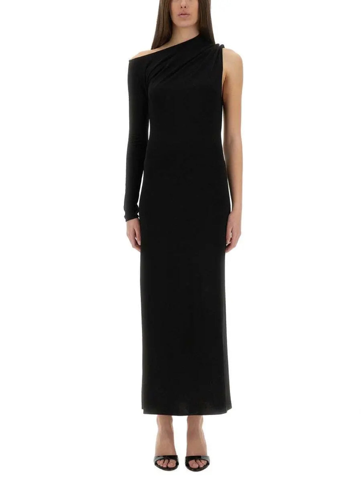 PRIX MARQUE : 250 / ROBE LONGUE ASYMÉTRIQUE