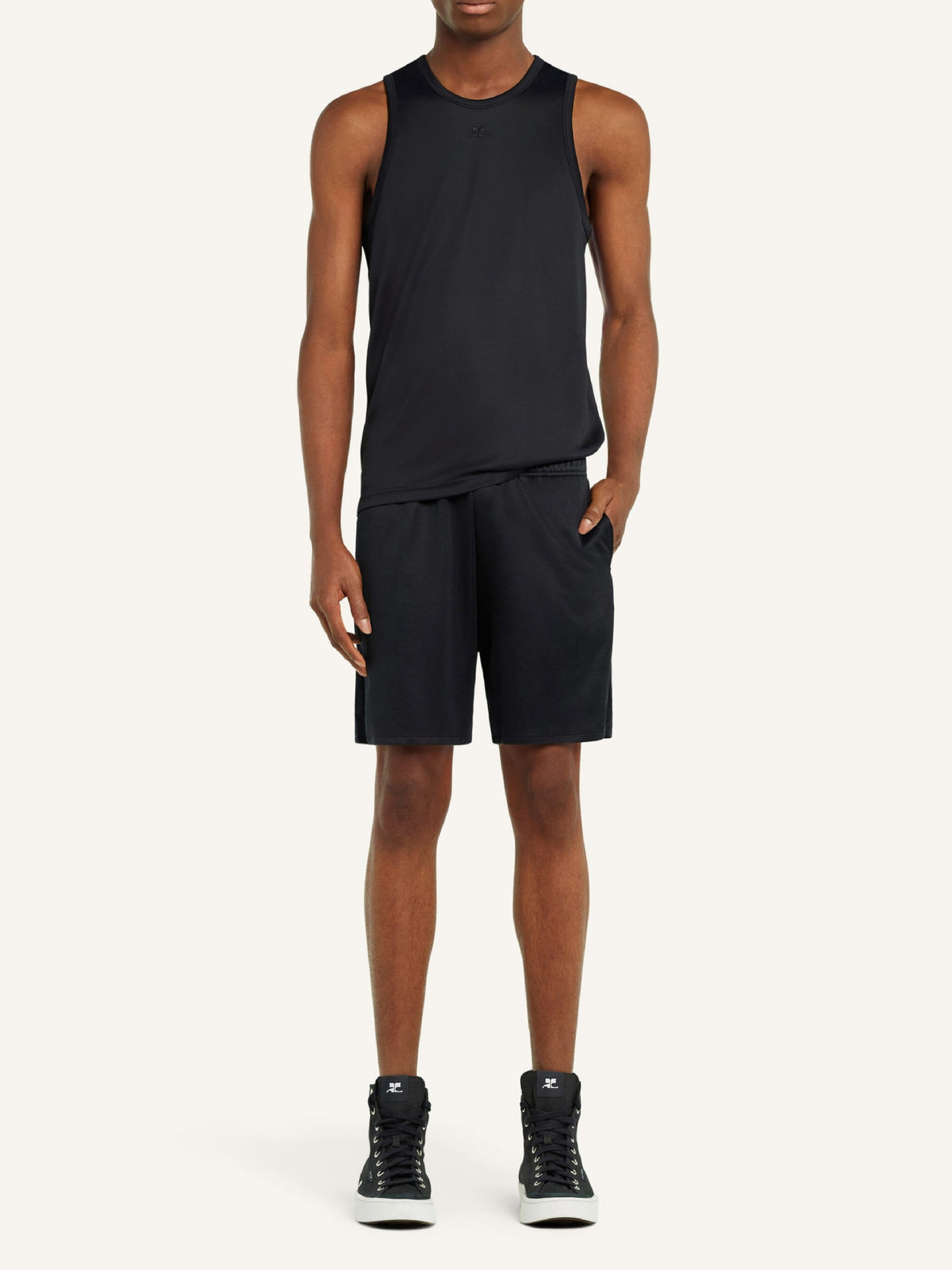 Short football en jersey - Black