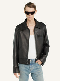 PRIX MARQUE : 650 / BLOUSON ZIPPÉ EN CUIR