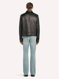 PRIX MARQUE : 650 / BLOUSON ZIPPÉ EN CUIR