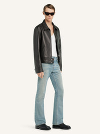 PRIX MARQUE : 650 / BLOUSON ZIPPÉ EN CUIR