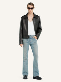 PRIX MARQUE : 650 / BLOUSON ZIPPÉ EN CUIR