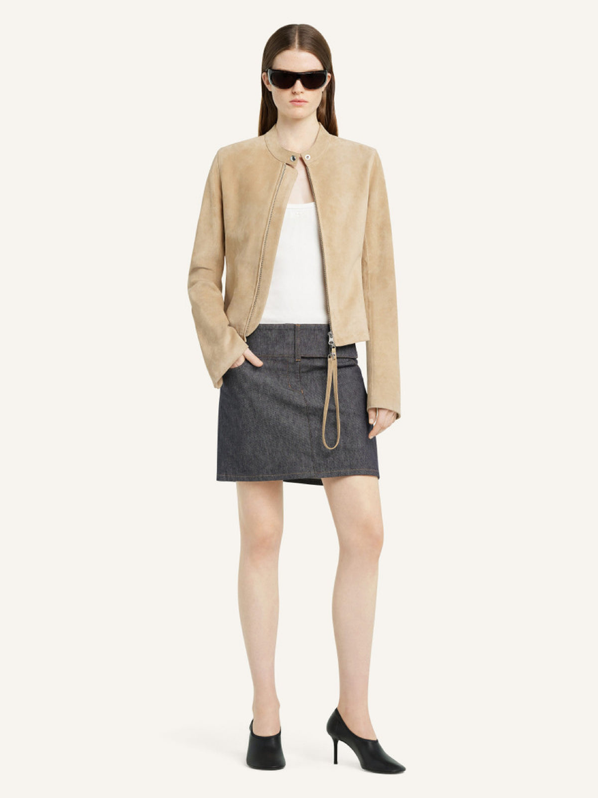 PRIX MARQUE : 650 / VESTE CITY EN SUEDE
