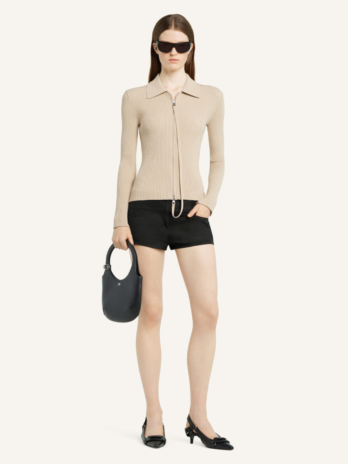 PRIX MARQUE : 180 / CARDIGAN ZIPPÉ EN MAILLE