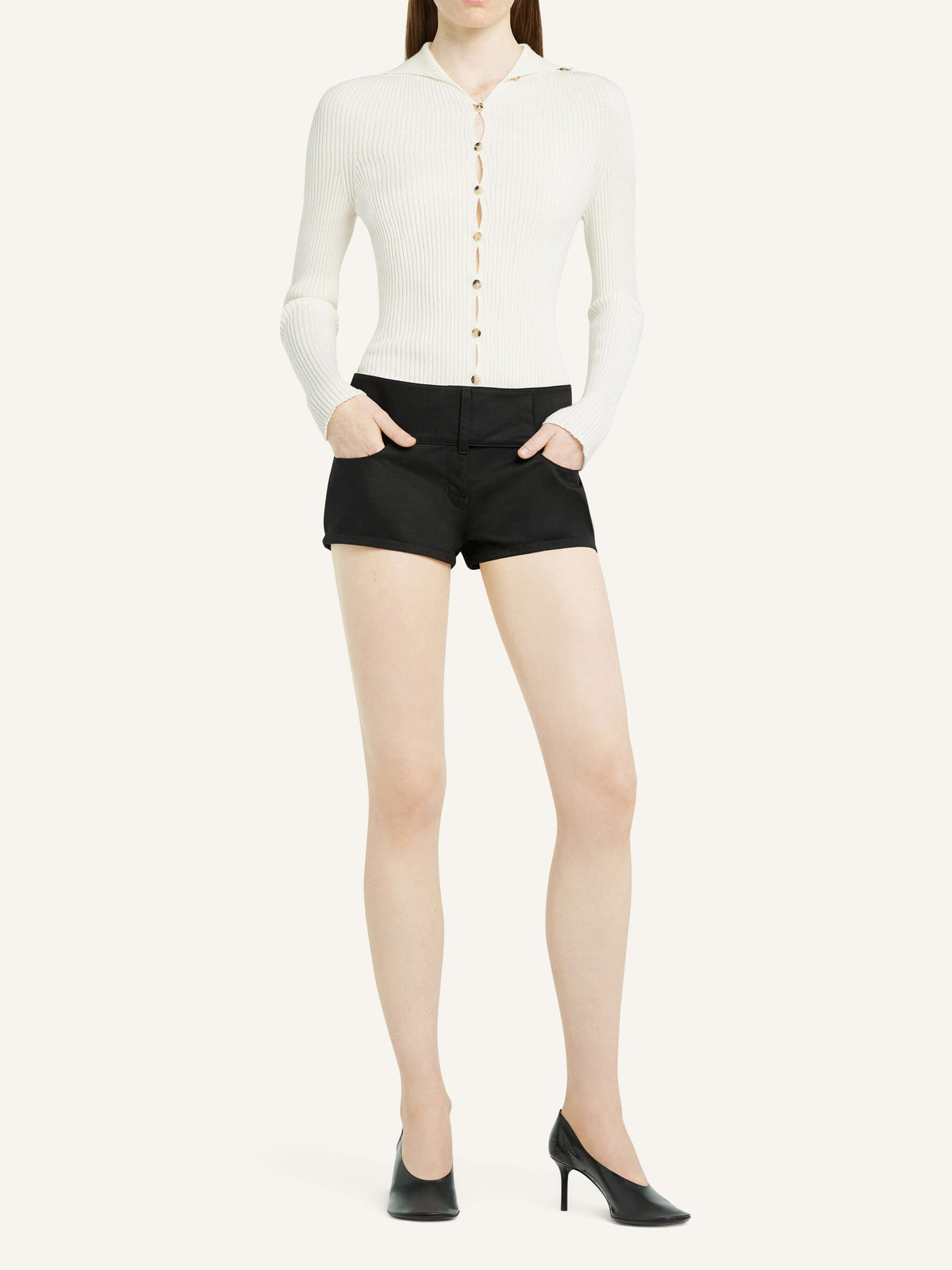 Cardigan Solar en maille - Heritage White