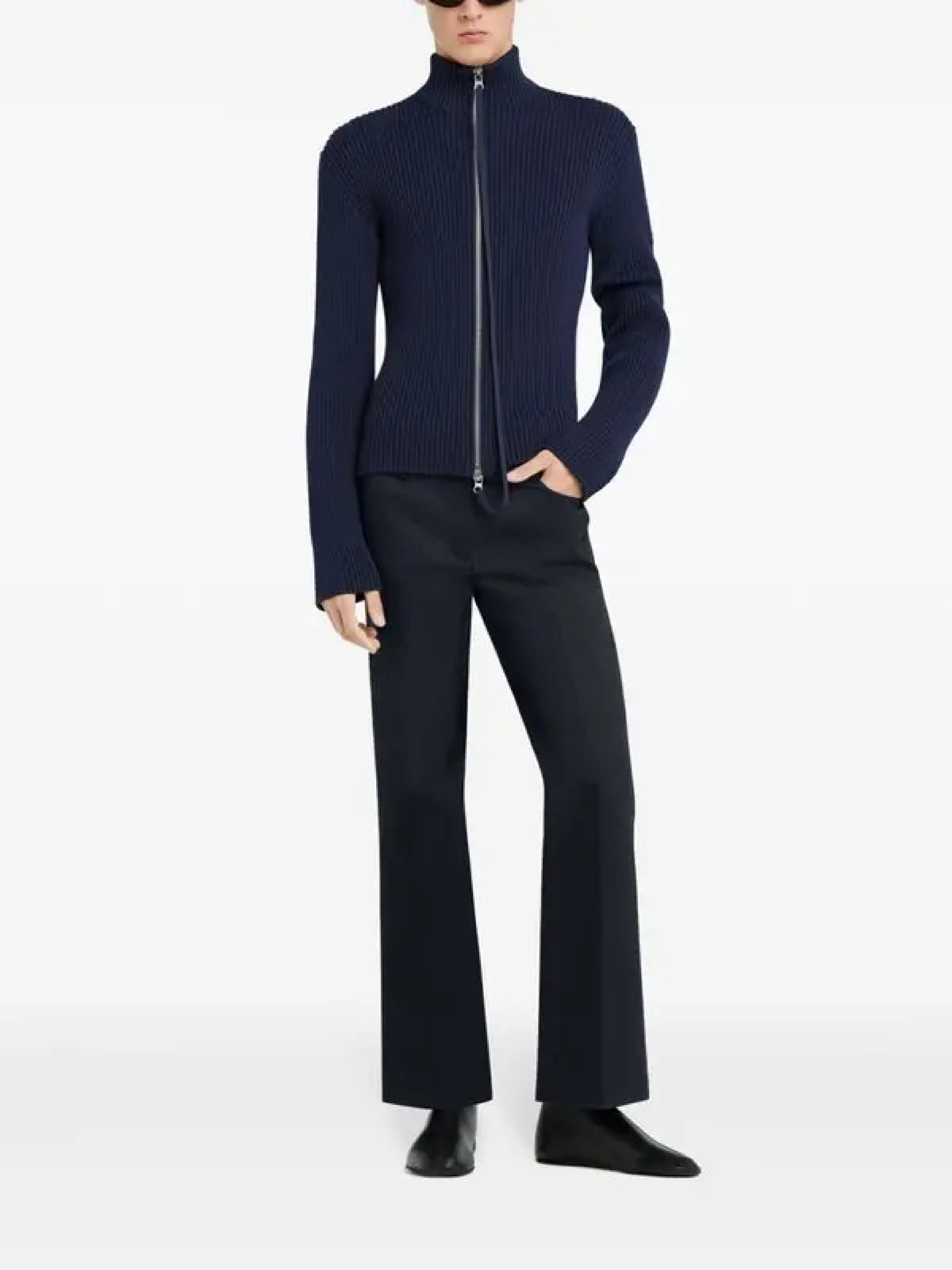 PRIX MARQUE : 180 / CARDIGAN ZIPPÉ CÔTELÉ