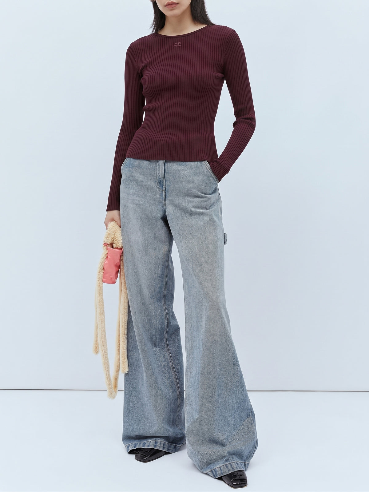 Pull iconique poignets élastiques en maille côtelé - Ruby