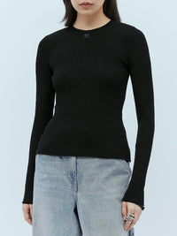 Pull iconique poignets élastiques en maille côtelé - Black