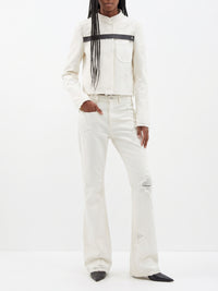 Blouson crêpe Héritage en laine - Heritage White