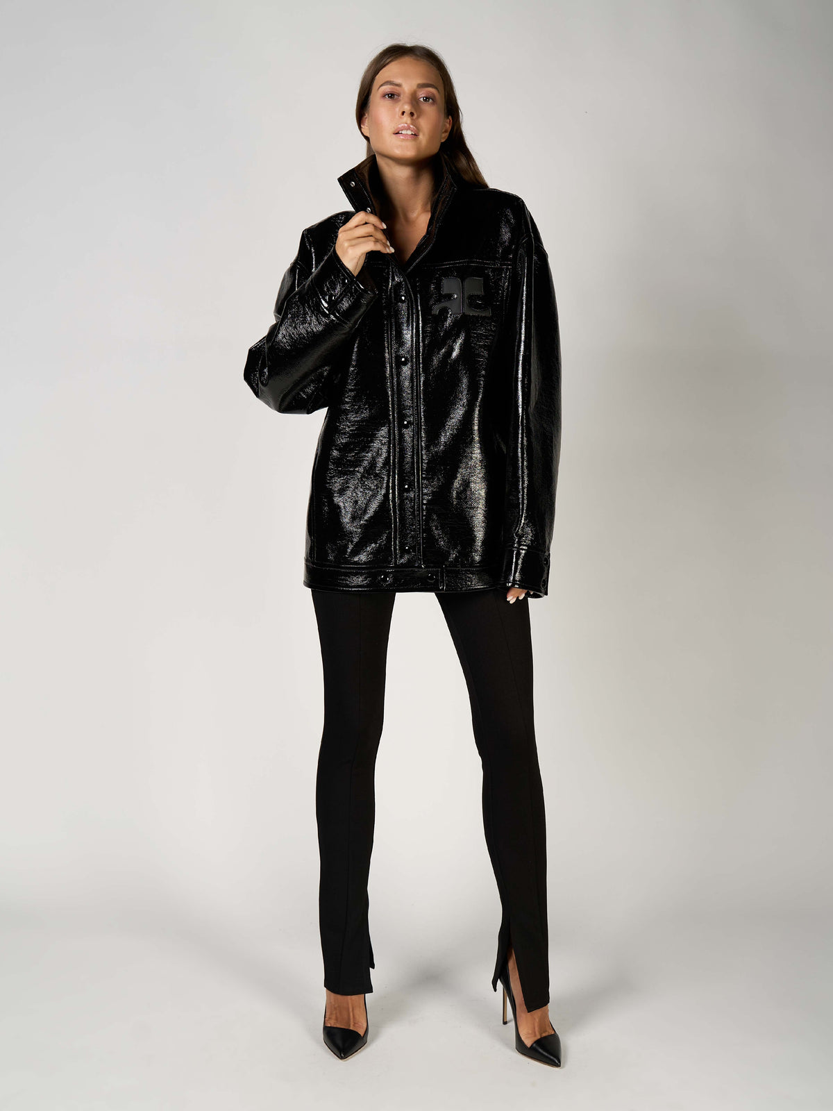 PRIX MARQUE : 300 / BLOUSON ICONIQUE VINYLE OVERSIZE