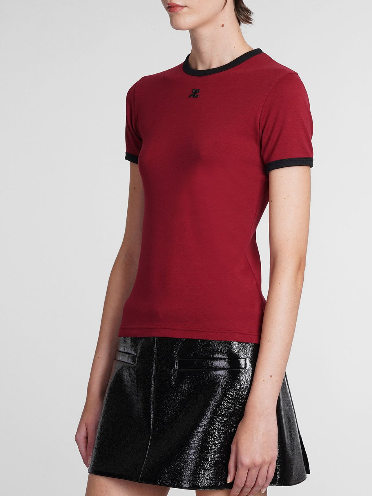 T-shirt contrasté - Red & Black