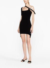 PRIX MARQUE : 120 / ROBE EN MAILLE A BRETELLE ASYMETRIQUE