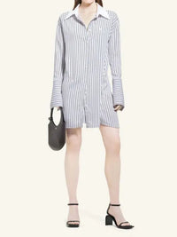 Robe chemise Twist à rayures - Mist