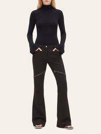 Pantalon bootcut en sergé - Mud Brown