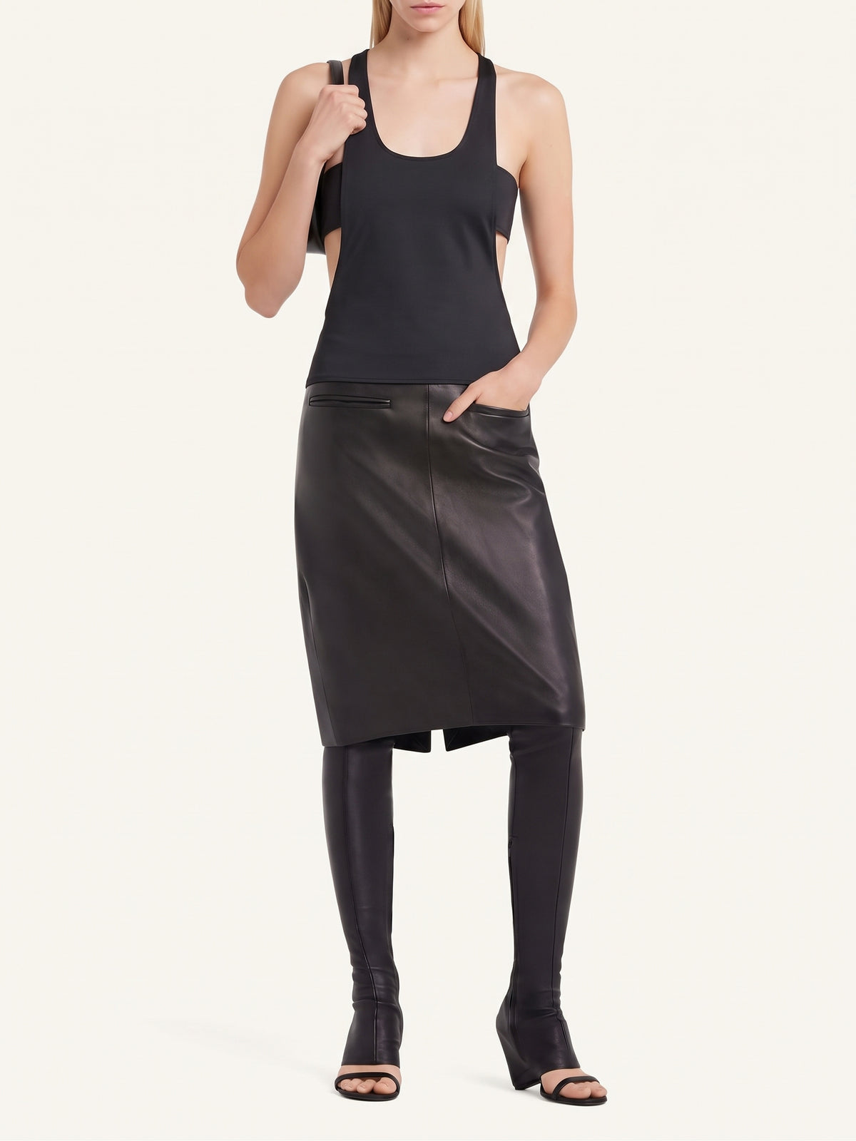 Top Infini en satin - Black