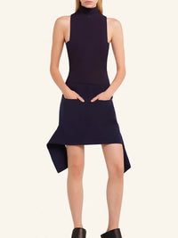 Mini jupe ceinture inversée - Navy