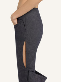 PRIX MARQUE : 190 / PANTALON BOOTCUT STRAP EN DENIM