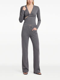 Pull Twist en laine - Gris Chine Fonce