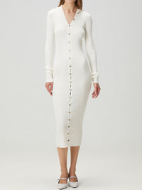 Robe longue cardigan - Heritage White