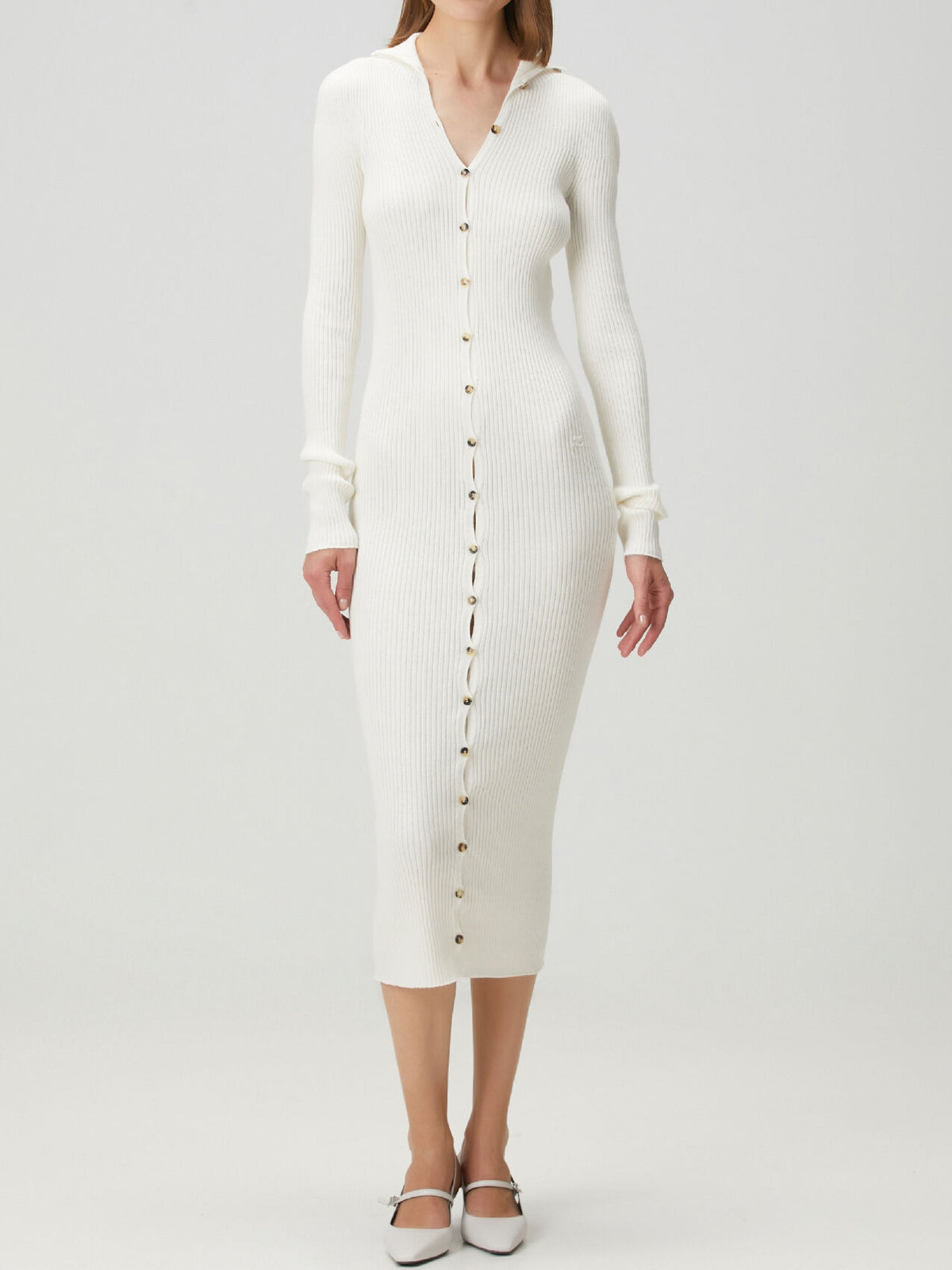 Robe longue cardigan - Heritage White