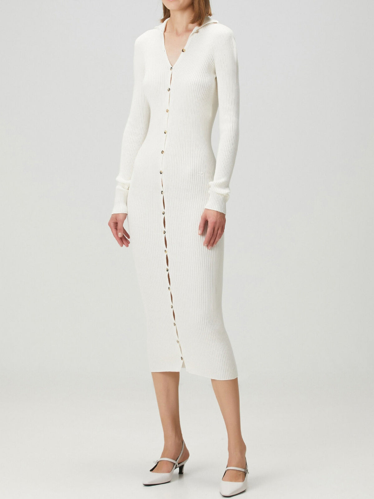 Robe longue cardigan - Heritage White
