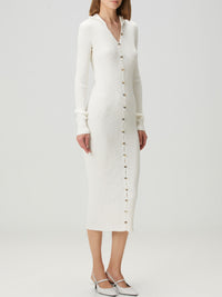Robe longue cardigan - Heritage White