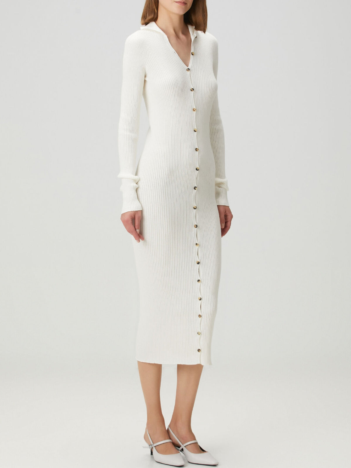 Robe longue cardigan - Heritage White