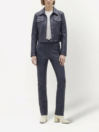 Pantalon 5 poches en vinyle - Navy
