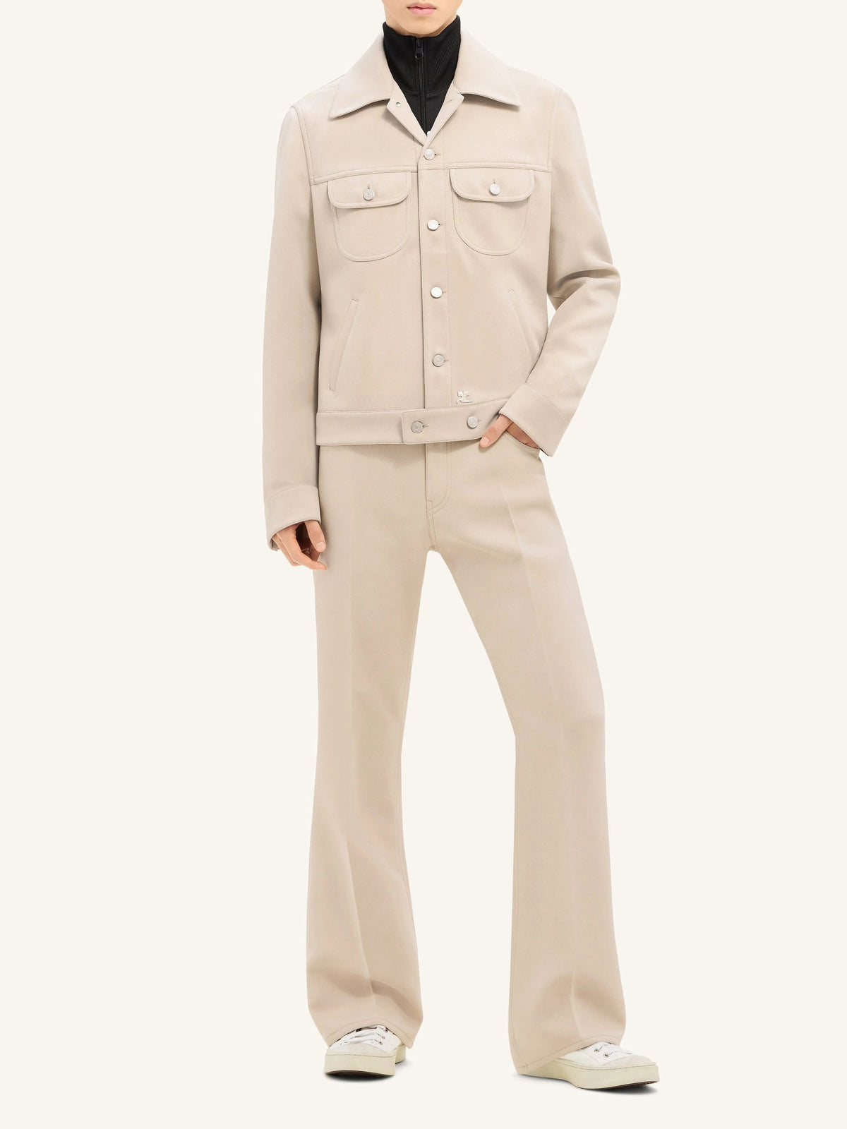 Pantalon ajusté bootcut 70's - Sand