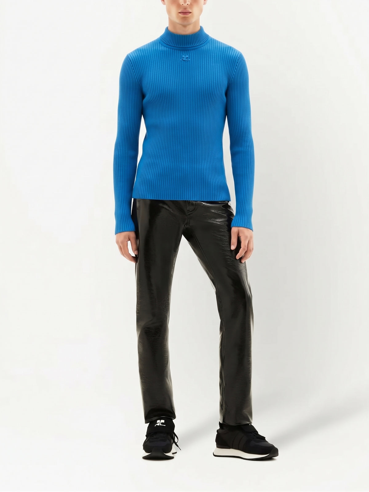 Pull col montant - Navy