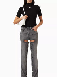 PRIX MARQUE : 120 / PANTS CHAPS BLACK DENIM-34