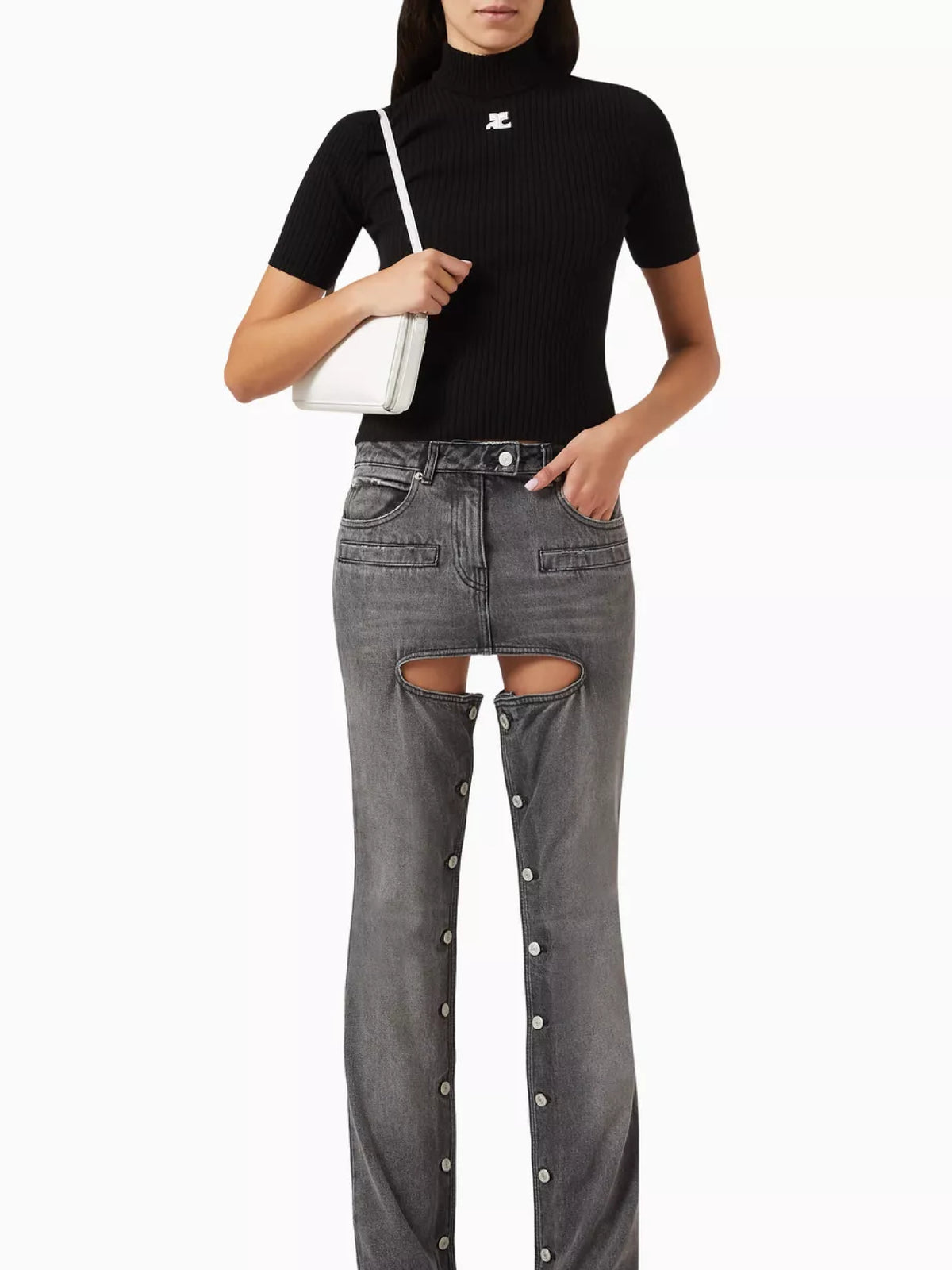 PRIX MARQUE : 120 / PANTS CHAPS BLACK DENIM-34