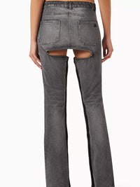 PRIX MARQUE : 120 / PANTS CHAPS BLACK DENIM-34