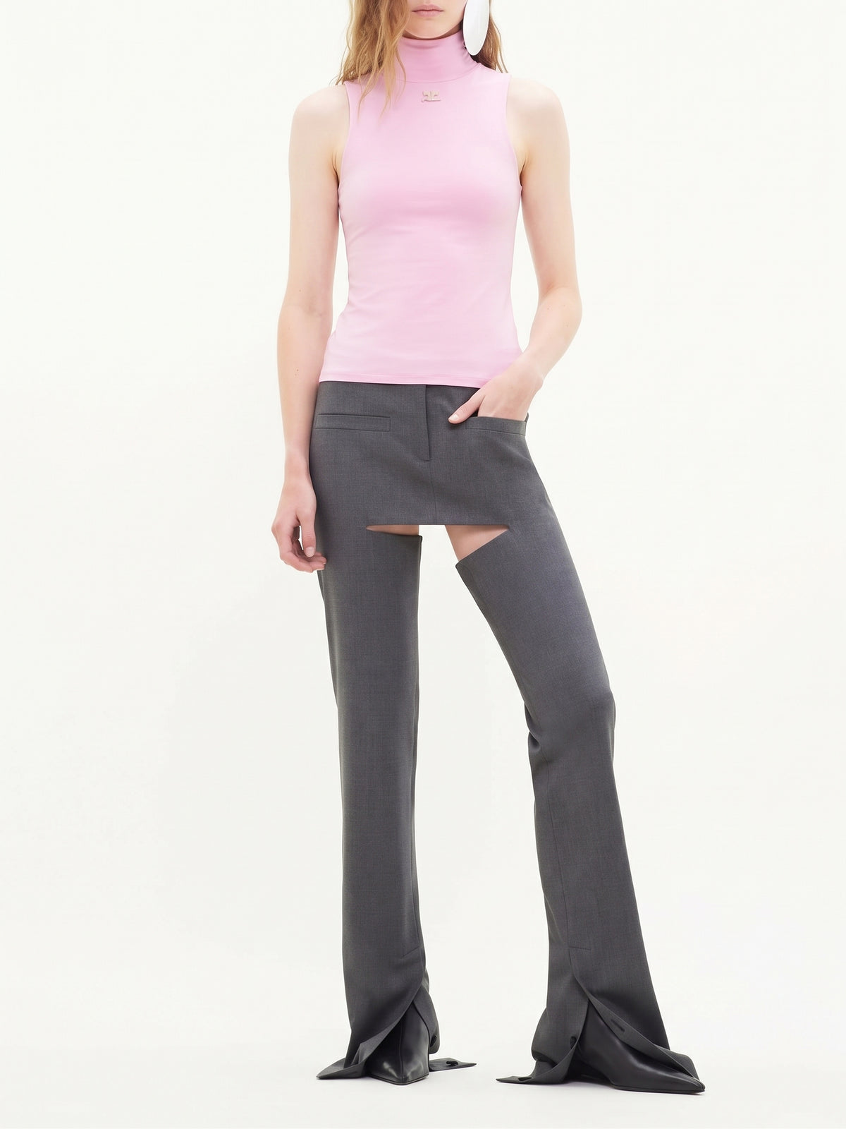 Top sans manches jersey techno - Candy Pink