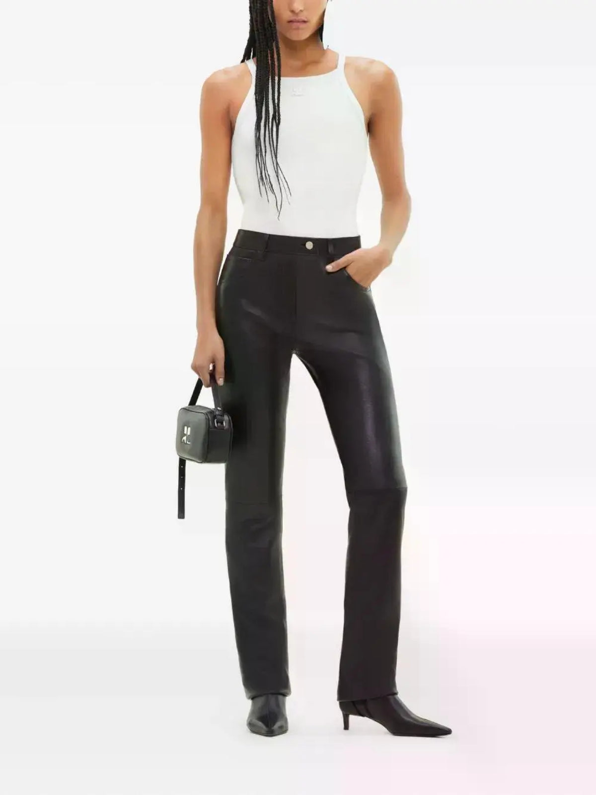 PRIX MARQUE : 550 / STRAIGHT PANTS 5-POCKET VINTAGE LEATHER-34