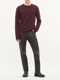 Pull iconique boutons-pression tricot milano - Plum