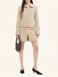 Veste zippée en twill - Sand